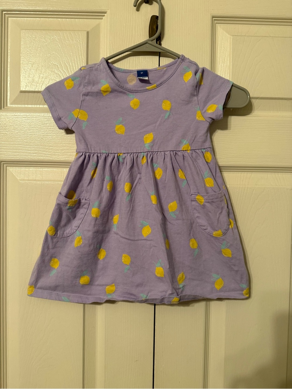 Old Navy Lavender Dress with Yellow Lemon Print
